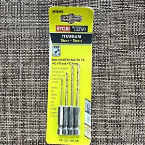 Ryobi SpeedLoad+ Titanium Drill Bit Set 4pc 135° Split Point AR1859G